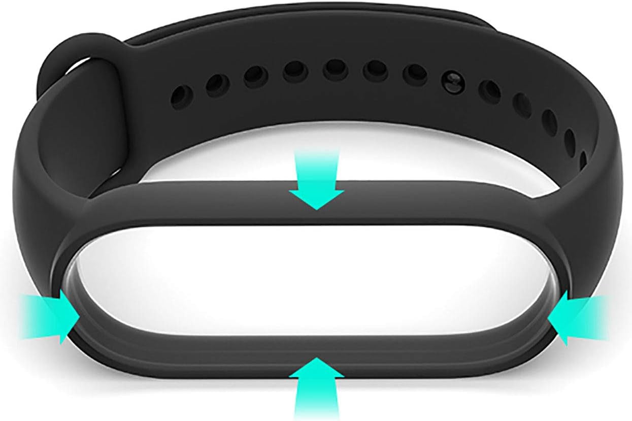 Replacement Bands Compatible with Xiaomi Mi Band 6/5, Soft Silicone Wristbands, Adjustable Sport Wrist Strap for Women & Men
