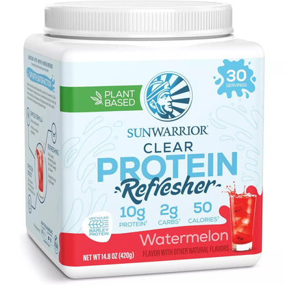 CLEAR Protein Refresh Protein Powder, Plant Based Protein Powder, Clear Protein Powder Water Mix, Hydration Supplement, Sunwarrior, 420G (30 Servings)