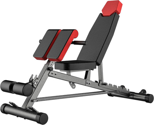 Transform Your Home Workouts with the Ultimate Multi-Functional FID Weight Bench – Your All-In-One Solution for Hyper Back Extensions, Adjustable Ab Workouts, and More!