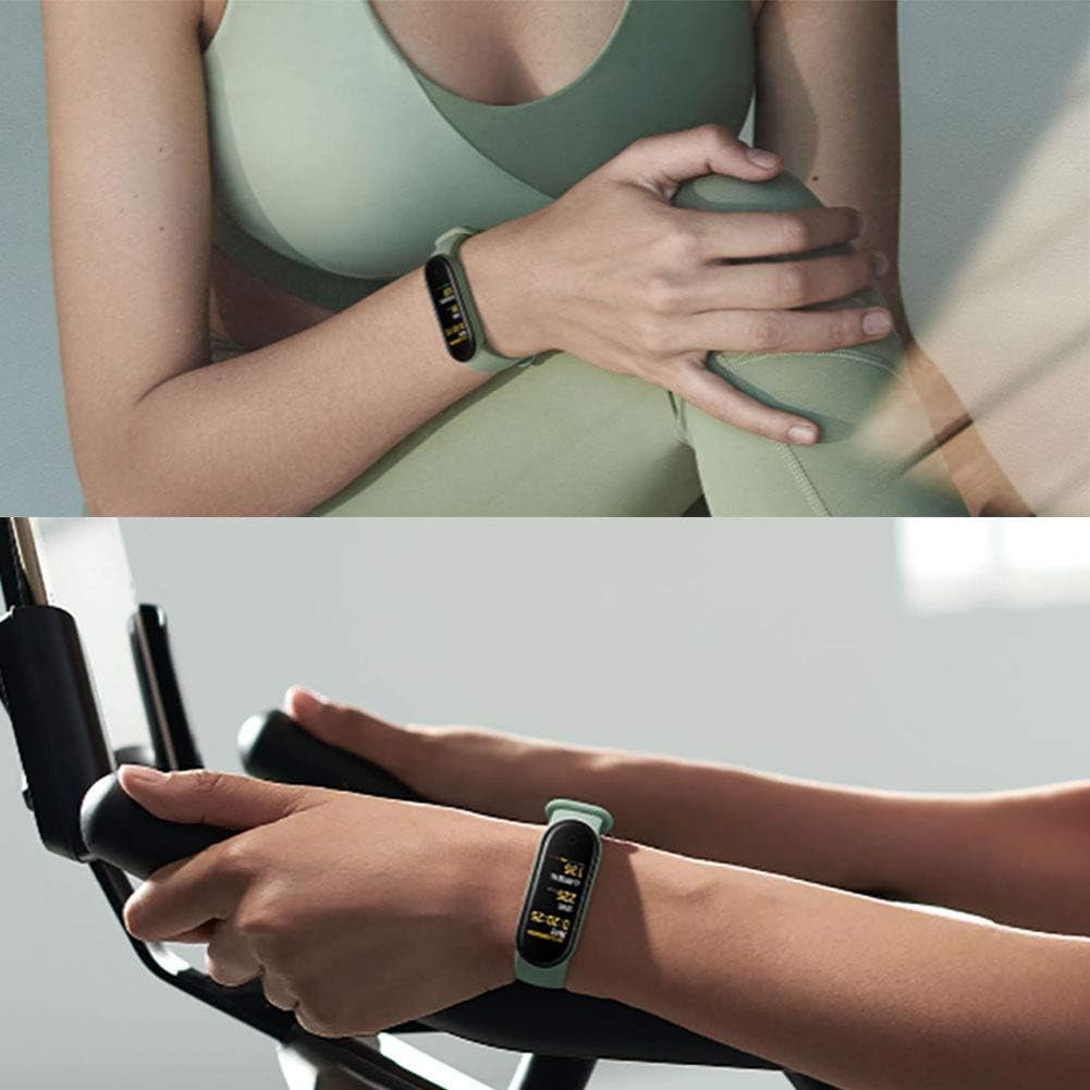Replacement Bands Compatible with Xiaomi Mi Band 6/5, Soft Silicone Wristbands, Adjustable Sport Wrist Strap for Women & Men